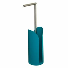 5five Simply Smart Tyrkysová stojan na toaletní papír s kovovou tyčí, koupelna věšák v moderním designu