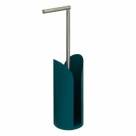 5five Simply Smart Zelený stojan na toaletní papír s kovovou tyčí, koupelna věšák s moderním designem