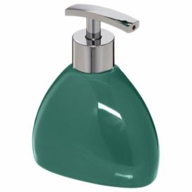 5five Simply Smart Dávkovač na tekuté mýdlo, gel s čerpadlem, trojúhelníkový tvar, zelený