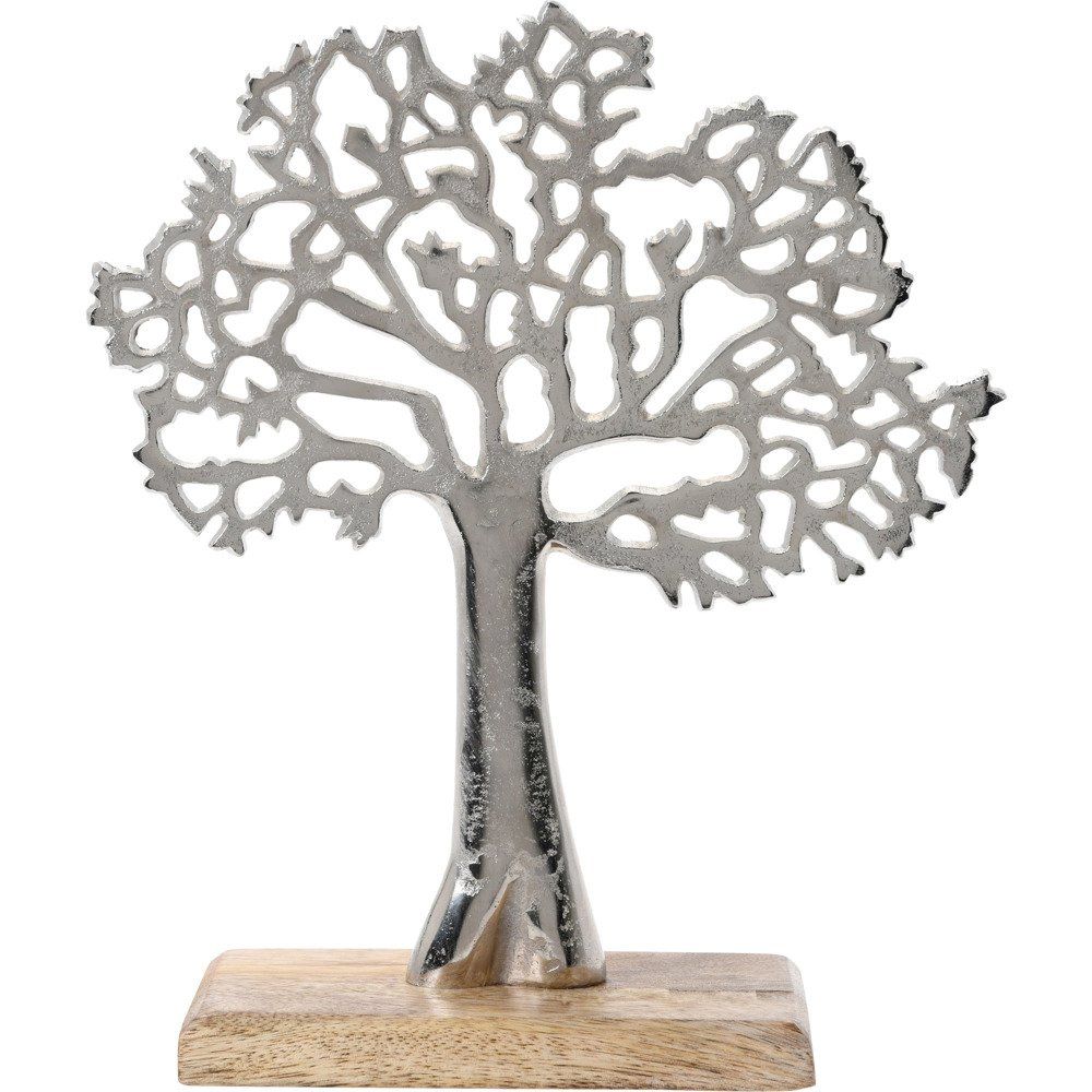 Home Styling Collection Dekorativní strom ve stříbře, 23x8x27 cm - EMAKO.CZ s.r.o.