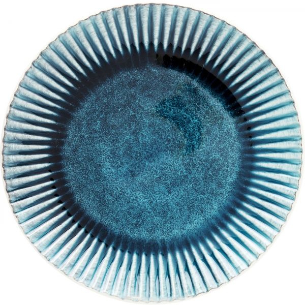 Modrý kameninový talíř Kare Design Mustique Rim, ⌀ 29 cm - Bonami.cz