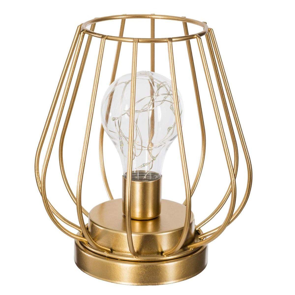 Atmosphera LED lampa s dekorativní žárovkou, 17 cm, zlatá - Houseland.cz