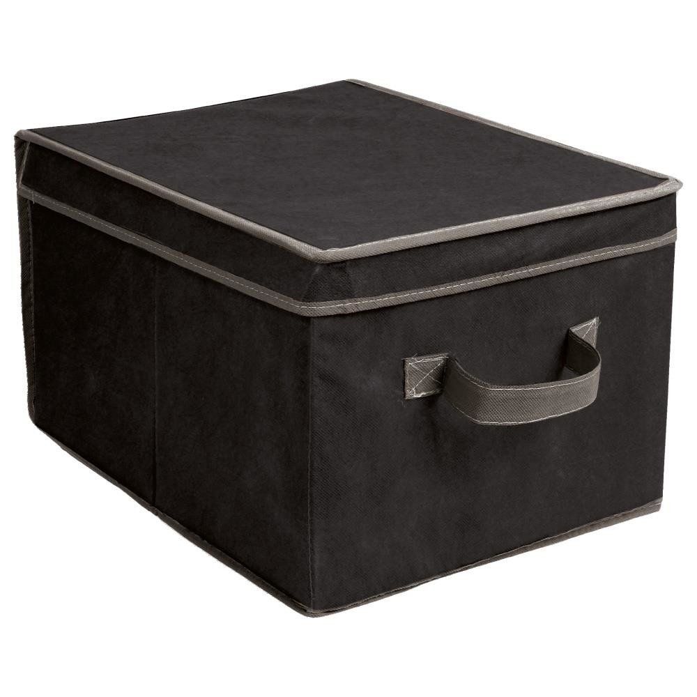 DekorStyle Úložný textilní box Roul 40x30 cm černý - EDAXO.CZ s.r.o.