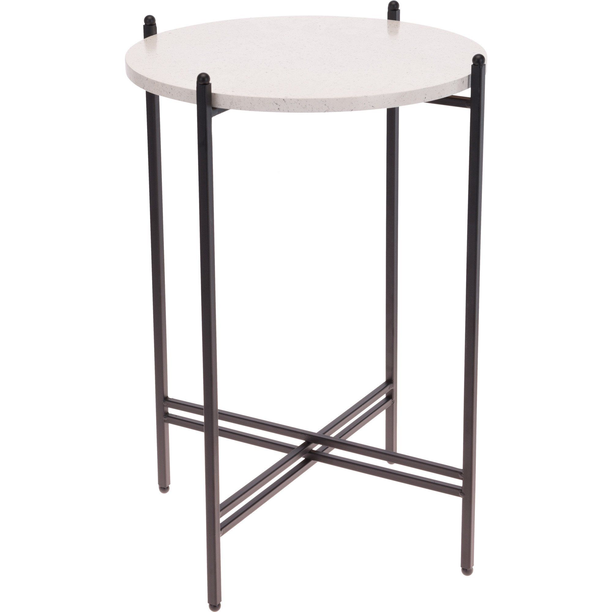 Home Styling Collection Skládací konferenční stolek, O 50 cm, bílý - Houseland.cz