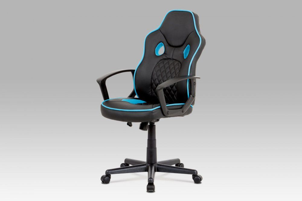 Kancelářská židle KA-N660 BLUE černá / modrá Autronic - DEKORHOME.CZ