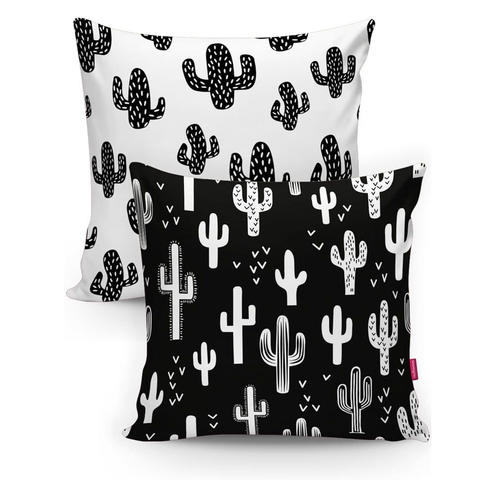 Sada 2 povlaků na polštáře Minimalist Cushion Covers BW Cactuses, 45 x 45 cm - Bonami.cz
