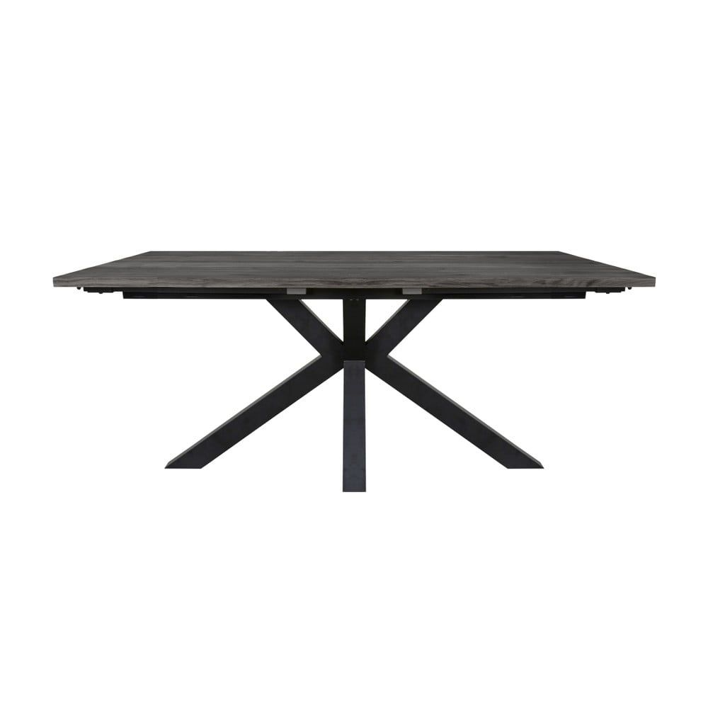 Šedý jídelní stůl s černýma nohama Canett Maison, 100 x 180 cm - Bonami.cz
