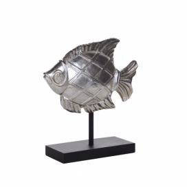 Dekorační ryba se zrcadly na stříbrném podkladu ANGELFISH