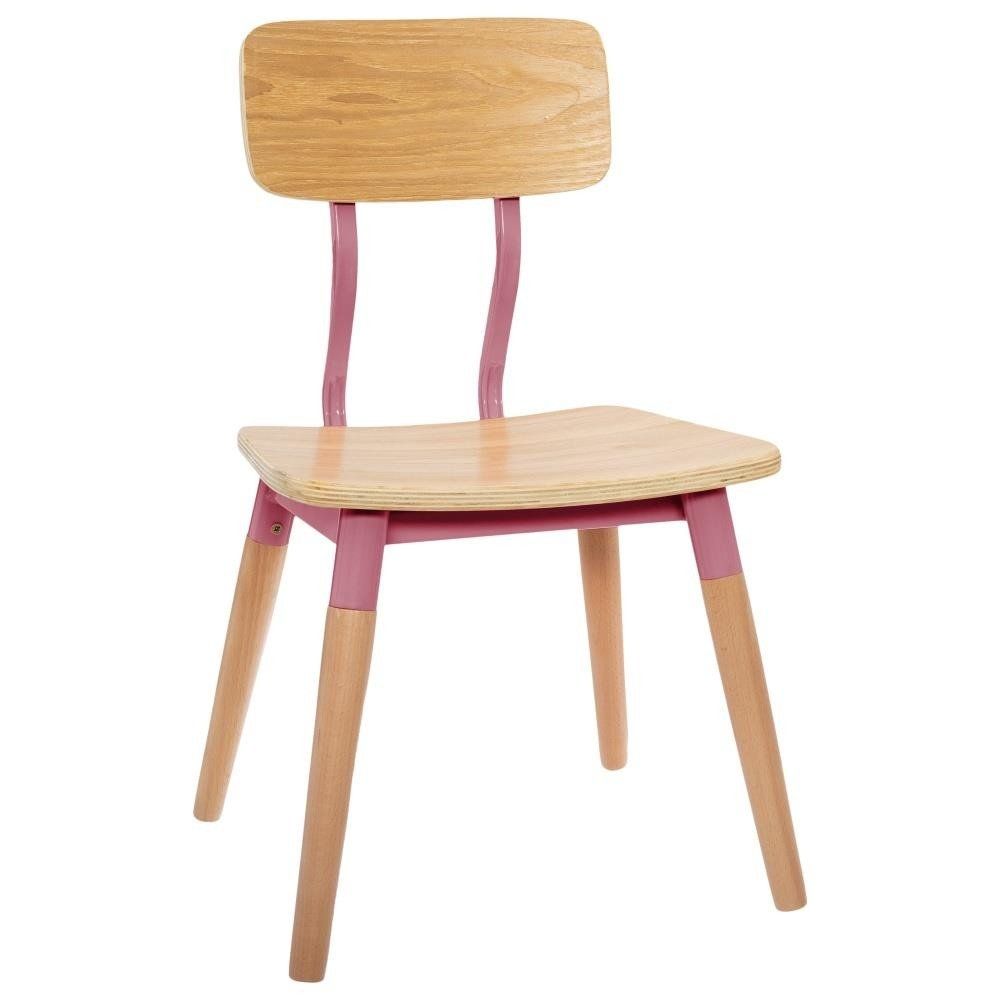 Atmosphera for kids Dětská židle VINTAGE, dřevěná, růžová - EMAKO.CZ s.r.o.