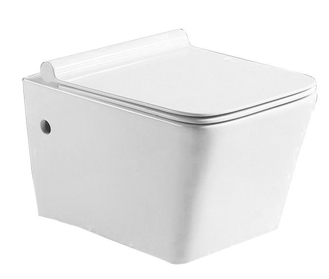 MEXEN - Cube Závěsná WC mísa včetně sedátka s slow-slim, duroplast, bílá 30924000 - Hezká koupelna s.r.o.