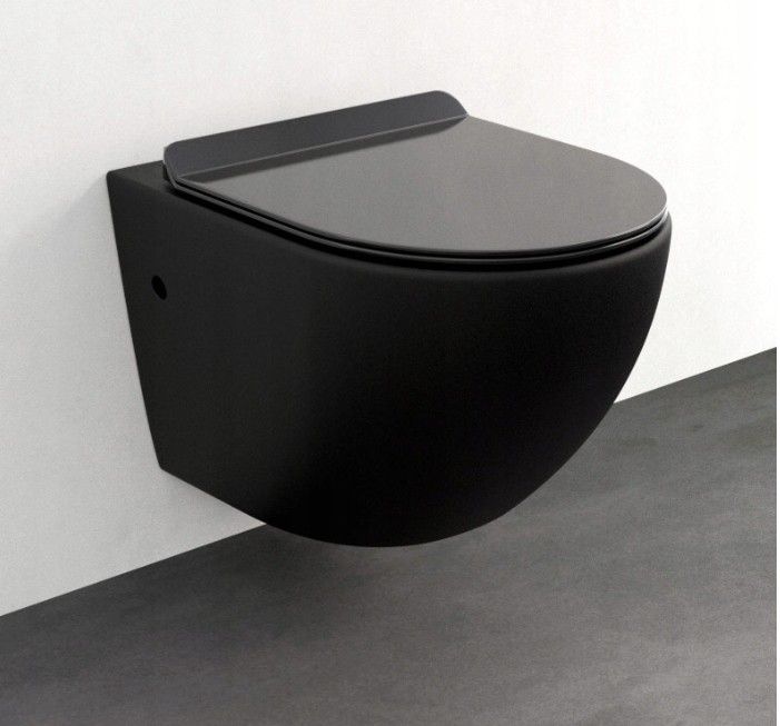 MEXEN - Lena Závěsná WC mísa včetně sedátka s slow-slim, Duroplastu, černá 30224070 - Hezká koupelna s.r.o.