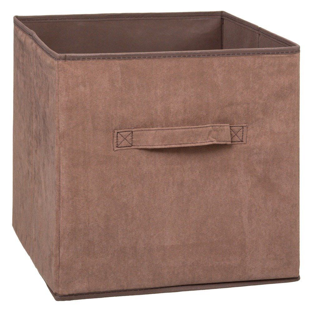 5five Simple Smart Kožený skládací textilní kontejner 31 x 31 cm tmavě šedá - EMAKO.CZ s.r.o.