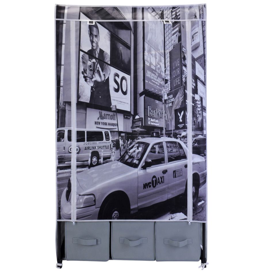 Emako Textilní skříň na oblečení s moderním designem, 160x88x50 cm - EMAKO.CZ s.r.o.