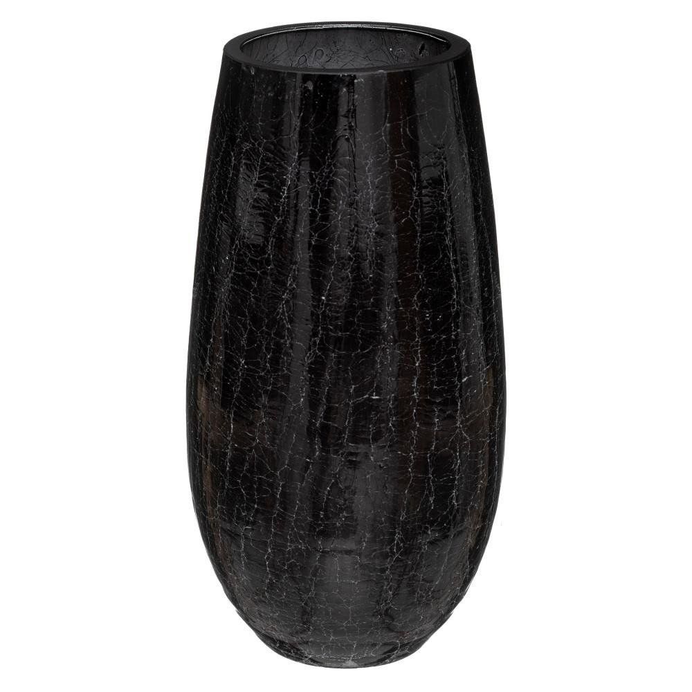 Atmosphera Váza CRACKLED, 27 cm, černá barva - EMAKO.CZ s.r.o.