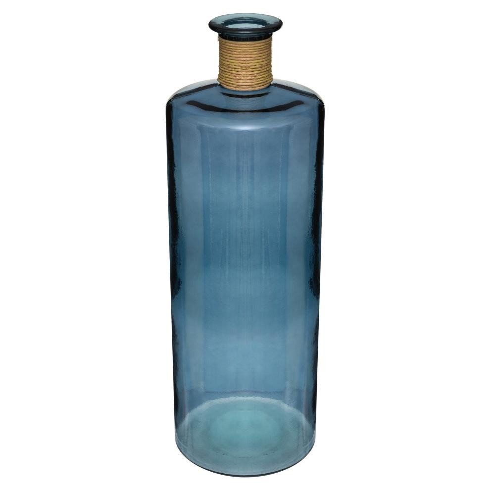 Atmosphera Váza z recyklovaného skla 75 cm, modrá barva - EMAKO.CZ s.r.o.