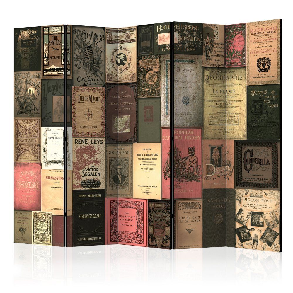 Paraván Books of Paradise Dekorhome 225x172 cm (5-dílný) - DEKORHOME.CZ