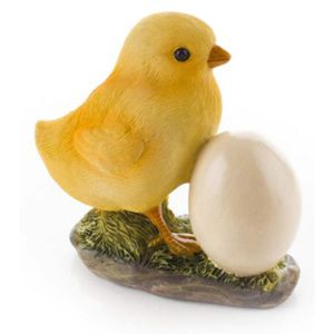 Kuřátko s vajíčkem polyresin 10,5x6x11,5 cm - Favi.cz