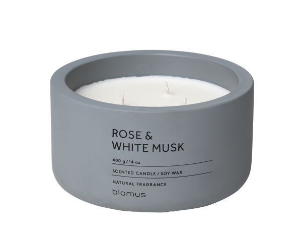 Vonná svíčka Rose & White Musk - kulatá - FORLIVING