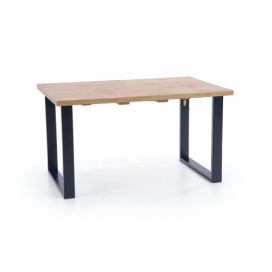 Stůl rozkládací Venom 160210/90 cm Dub wotan / Černý