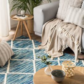 Vlněný koberec 140 x 200 cm modrý BELENLI