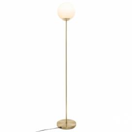 Atmosphera Stojací lampa s kulatým stínítkem, kov, zlato, 134 cm