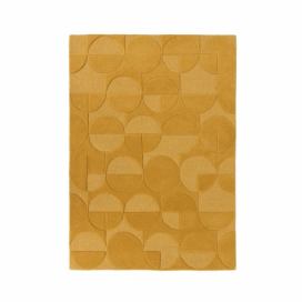 Žlutý vlněný koberec Flair Rugs Gigi, 120 x 170 cm Bonami.cz