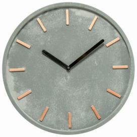 DekorStyle Nástěnné hodiny 27,5 cm cement