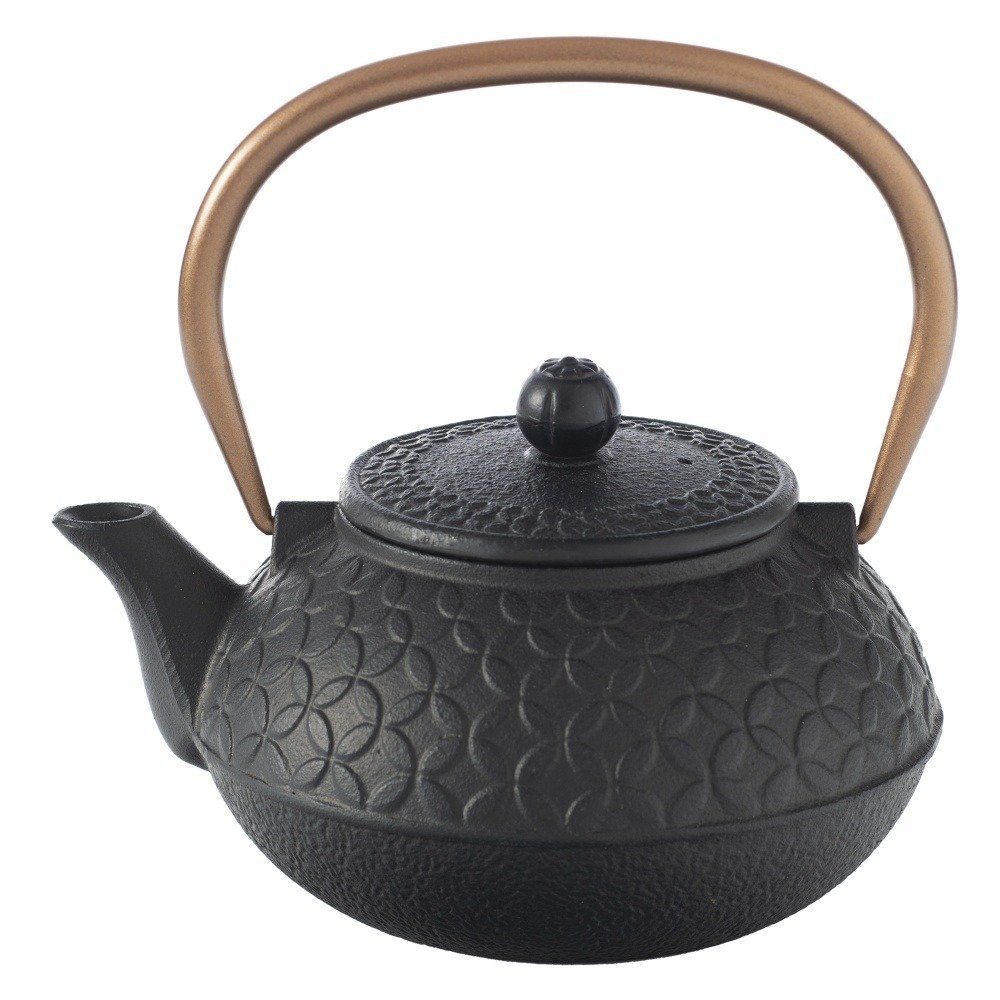 Secret de Gourmet Litinová čajová konvice v černé barvě BLACK FLOWER, 1 l - EMAKO.CZ s.r.o.