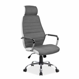 Židle kancelářská Q035 šedý/bílý