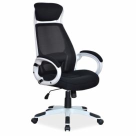 Židle kancelářská Q409 Černý/ bílý podstavec