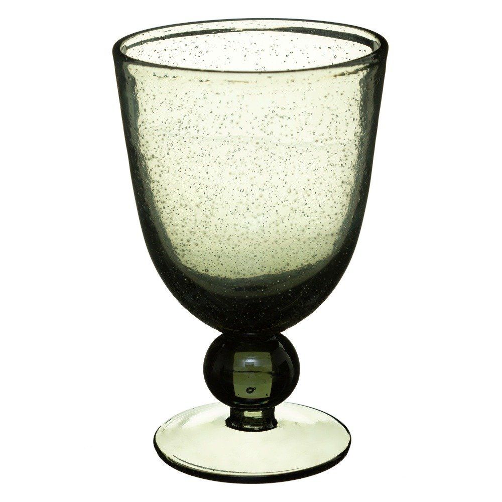 Secret de Gourmet Sklenka na víno ze zeleného skla GREY BUBBBLE, 10 cm - EMAKO.CZ s.r.o.