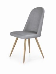 Halmar židle K214  barva šedá, dub medový - Sedime.cz