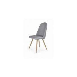 Halmar židle K214  barva šedá, dub medový