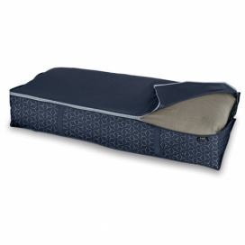 Tmavě modrý úložný box pod postel Domopak Metrik, 95 x 45 cm