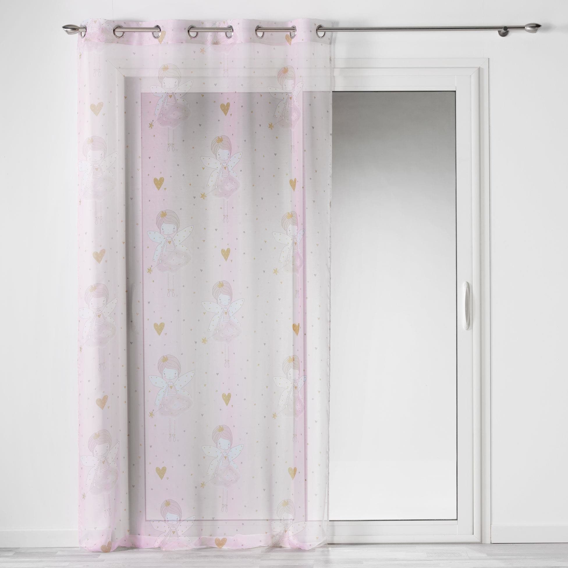 Douceur d\'intérieur Růžové závěsy do dětského pokoje ROSALINE, 140 x 240 cm - EMAKO.CZ s.r.o.