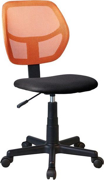 Otočná židle, oranžová / černá, MESH - M DUM.cz