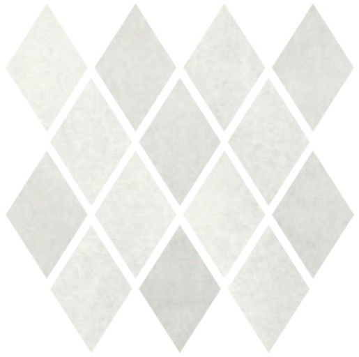 Mozaika Cir Materia Prima cloud white rombo 25x25 cm lesk 1069896, 1ks - Siko - koupelny - kuchyně