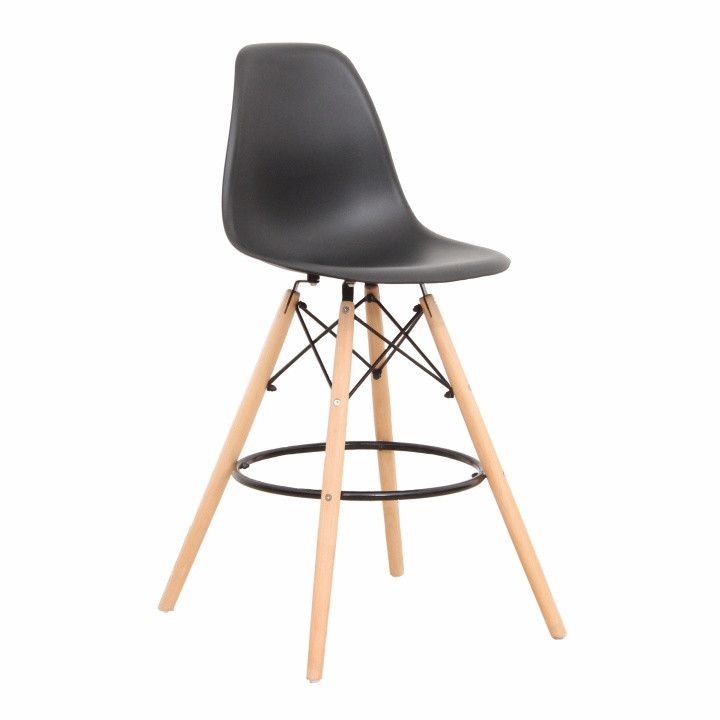 ATAN Barová židle CARBRY - černá/kov - II. jakost - ATAN Nábytek