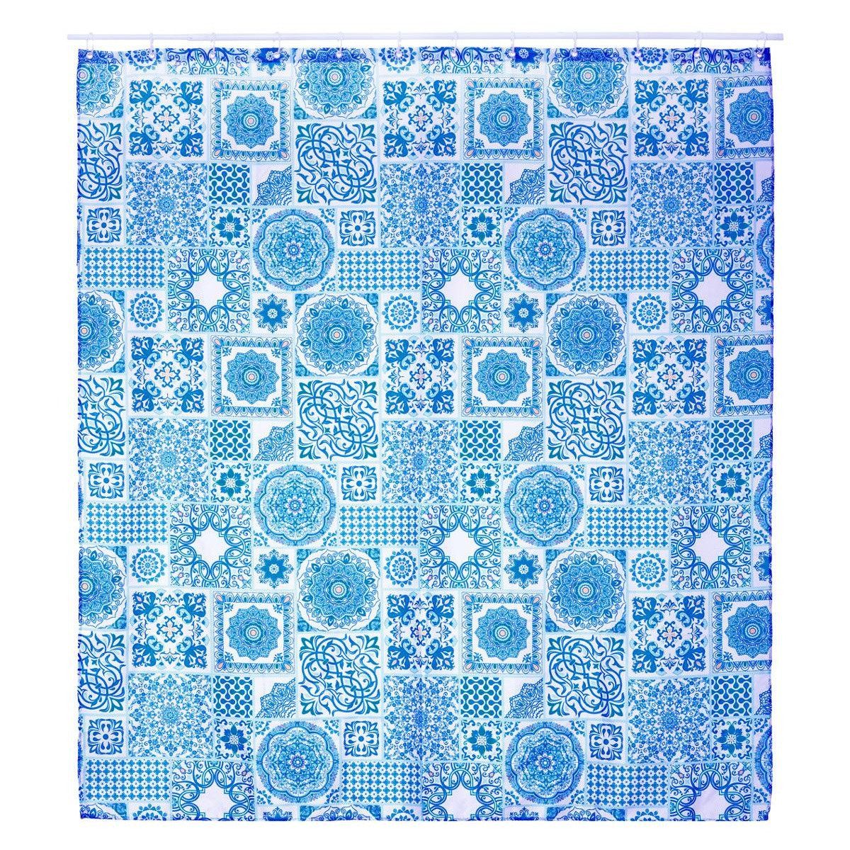 5five Simple Smart Sprchový závěs z polyesteru s mozaikovým motivem ZULA, 180x200 cm - EMAKO.CZ s.r.o.