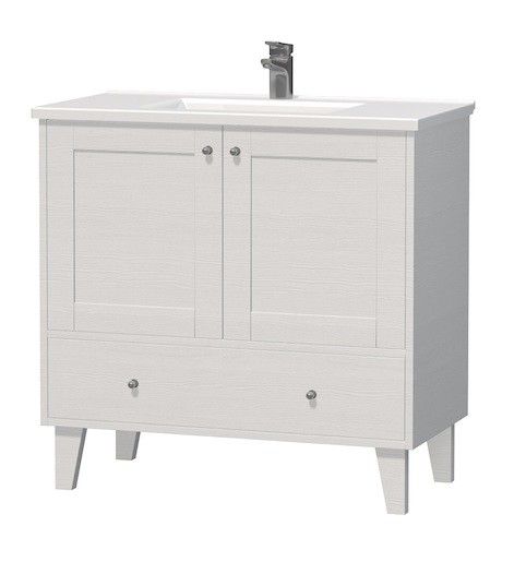 Koupelnová skříňka s umyvadlem Naturel Provence 90x46 cm bílá PROVENCE90BT - Siko - koupelny - kuchyně