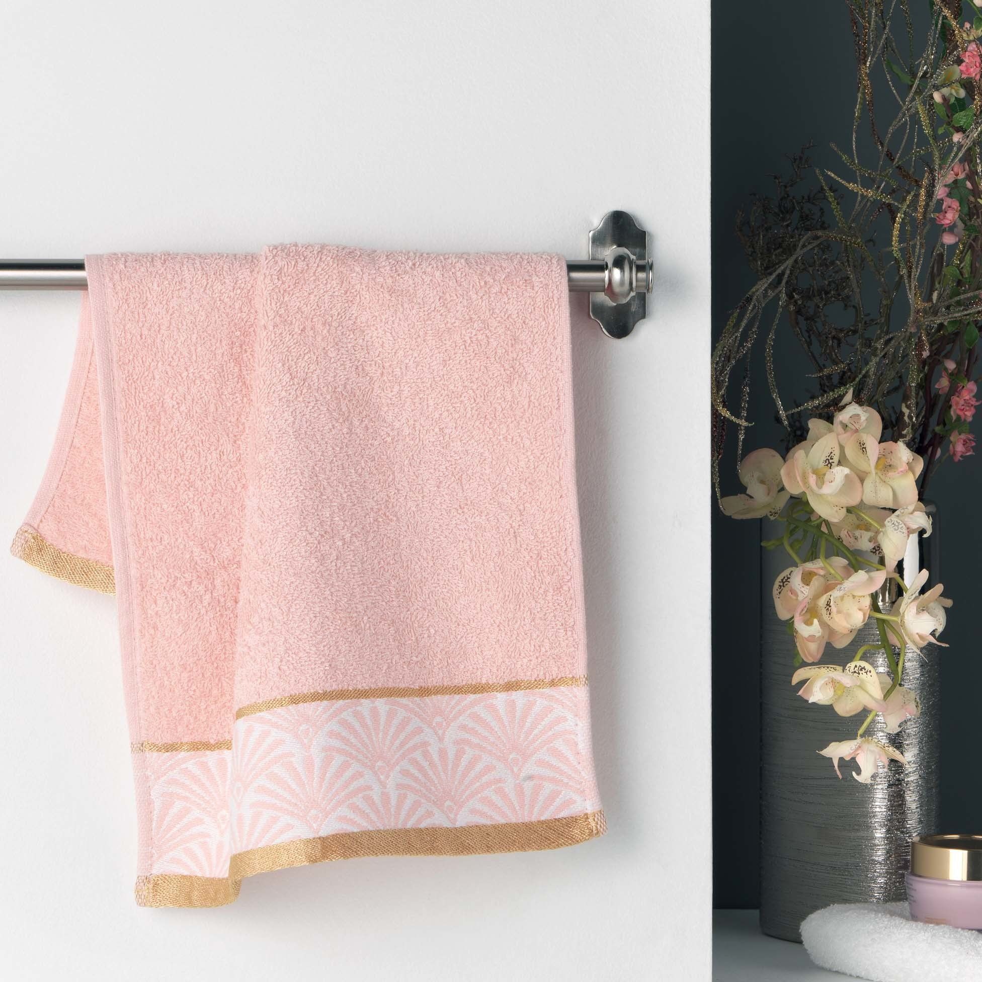 Douceur d\'intérieur Růžový malý bavlněný ručník GOLDY, 30x50 cm - EMAKO.CZ s.r.o.