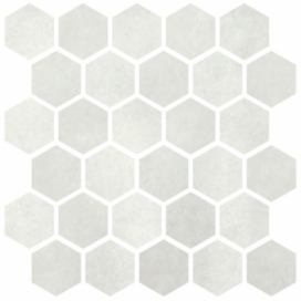 Mozaika Cir Materia Prima cloud white hexagon 27x27 cm lesk 1069910