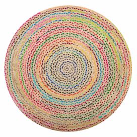 Kulatý bavlněný koberec ⌀ 140 cm vícebarevný DAGDERE