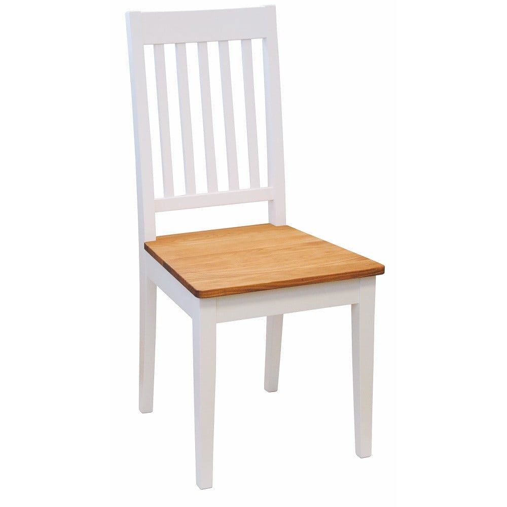 Bílá jídelní židle z břízy s dubovým podsedákem Rowico Ella - Bonami.cz
