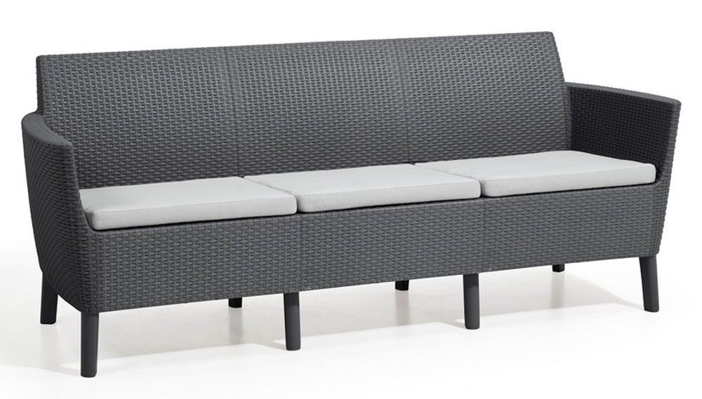 Keter Sofa SALEMO 3 seater - grafit - ATAN Nábytek