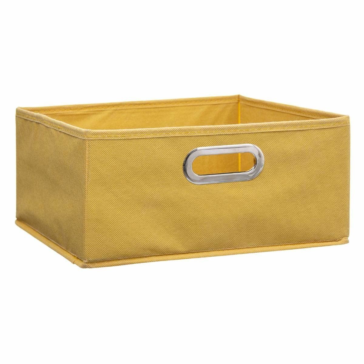 5five Simply Smart Krabice na textil ve žluté barvě z lepenky a textilu, 31x15 cm - EMAKO.CZ s.r.o.