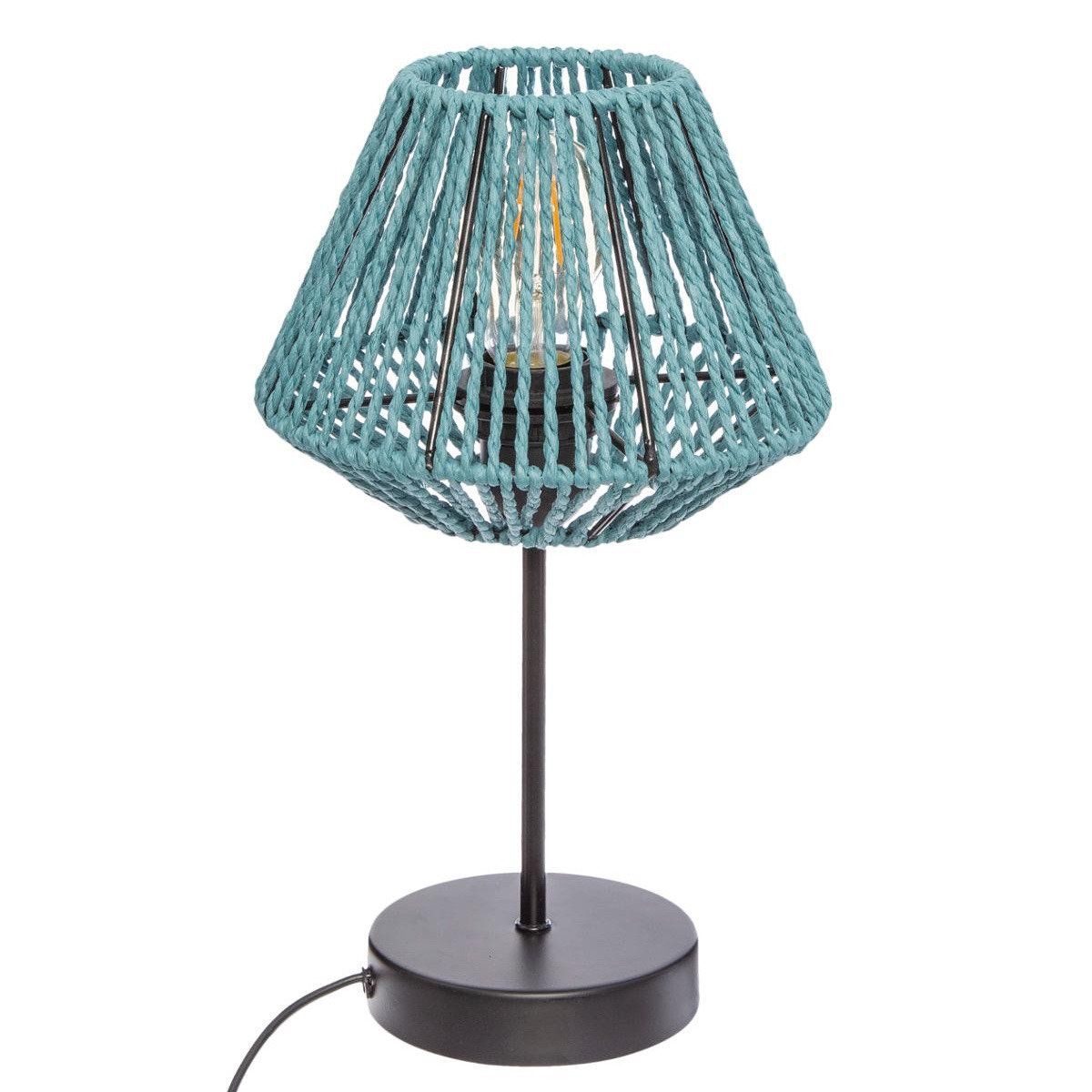 Atmosphera Stolní lampa s dekorativním stínítkem JILY, 34 cm, barva modrá - EMAKO.CZ s.r.o.