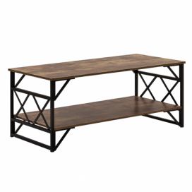 Konferenční stolek z tmavého dřeva s černou barvou, BOLTON
