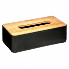 5five Simply Smart Box na kapesníky v černé barvě, 26 x 13 x 9 cm