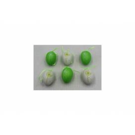 Autronic Vajíčka plastová zelená a bílá, sada 6 kusů VEL5049-GRN